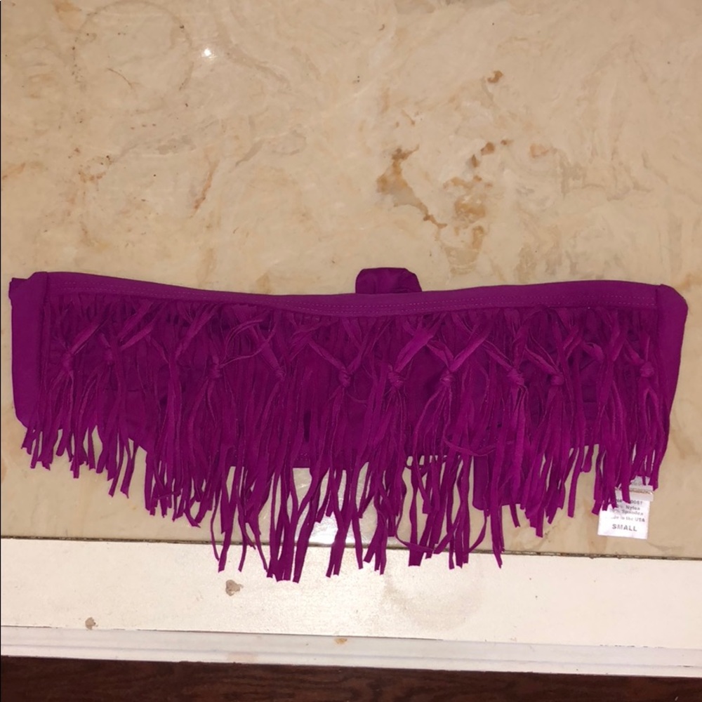 LSpace Knotted Fringe Bandeau Sz S